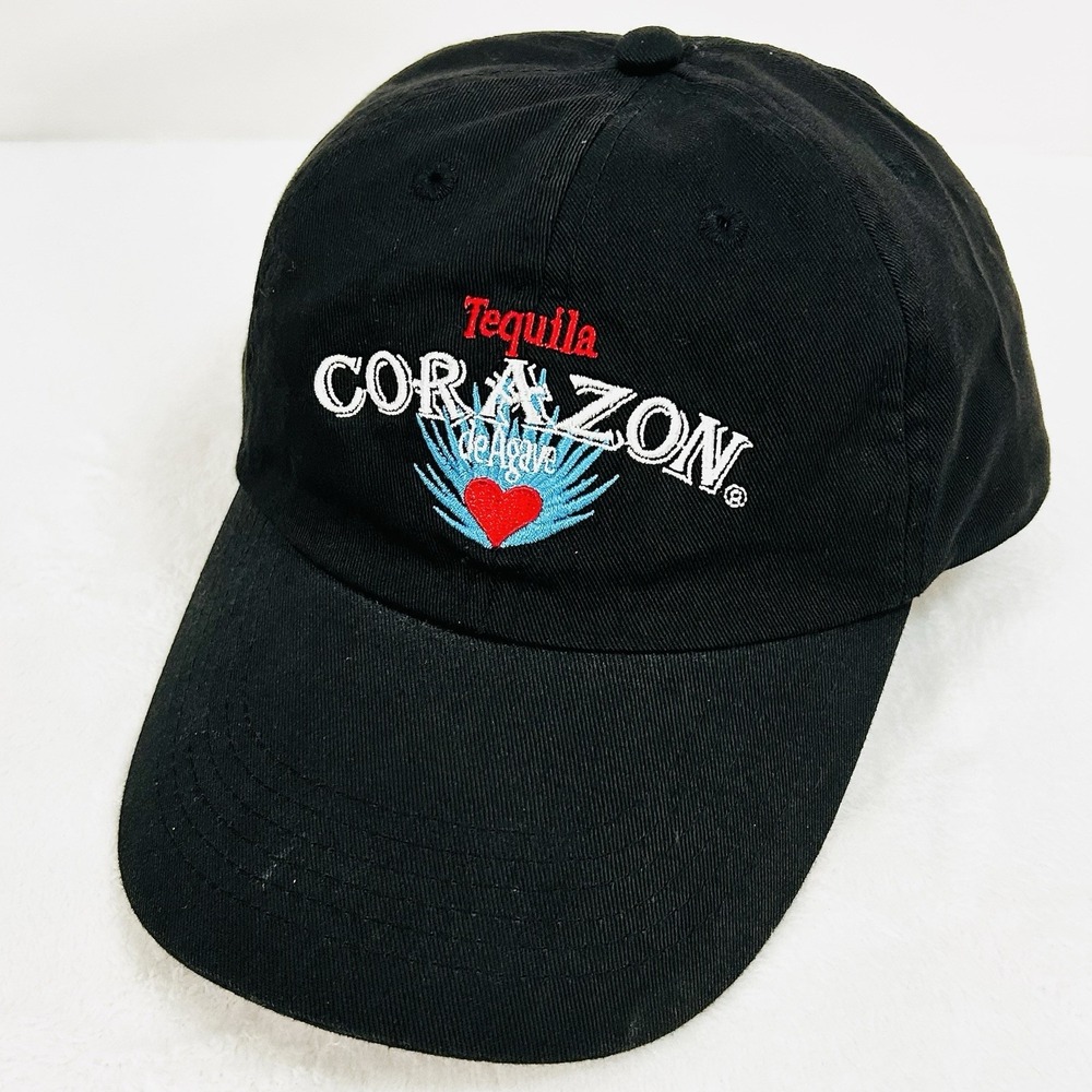 Tequila Corazon de Agave Drink Hat Cap Adjustable Strapback‎ Black Outdoors